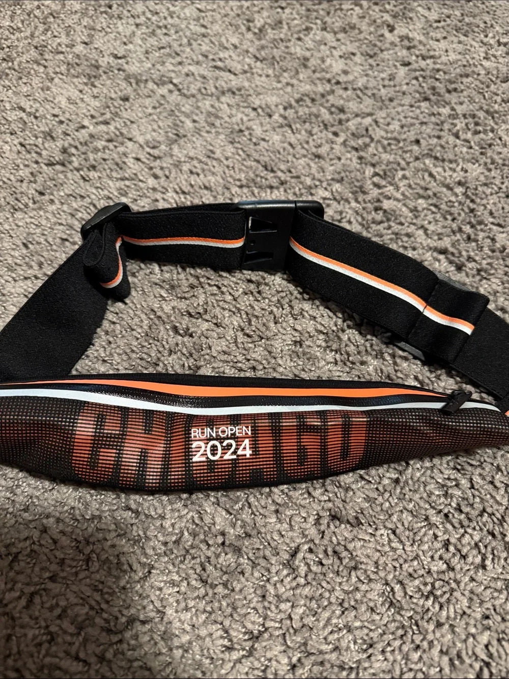 Shokz Black and Orange Running Belt